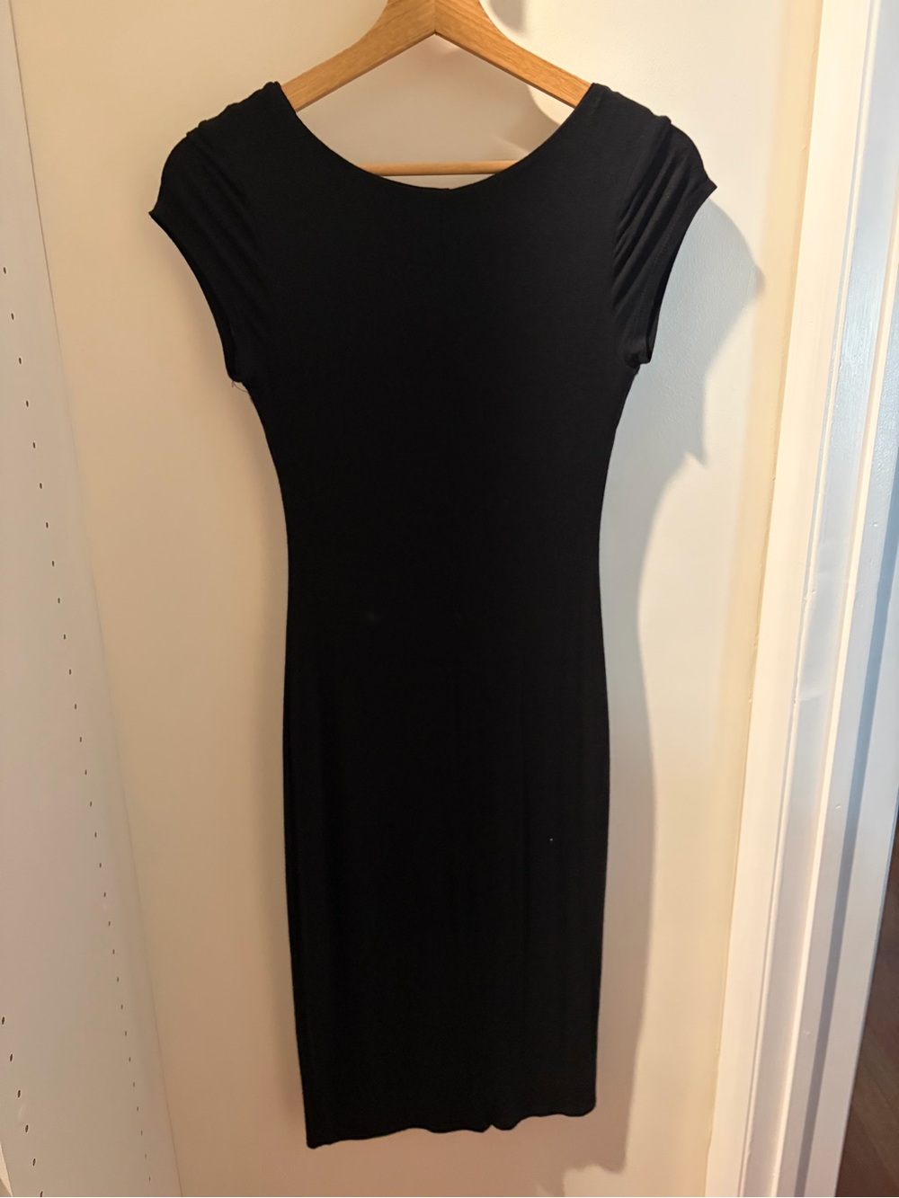See You Monday Black Midi Scoop Neck Dress - Picture 2 of 3